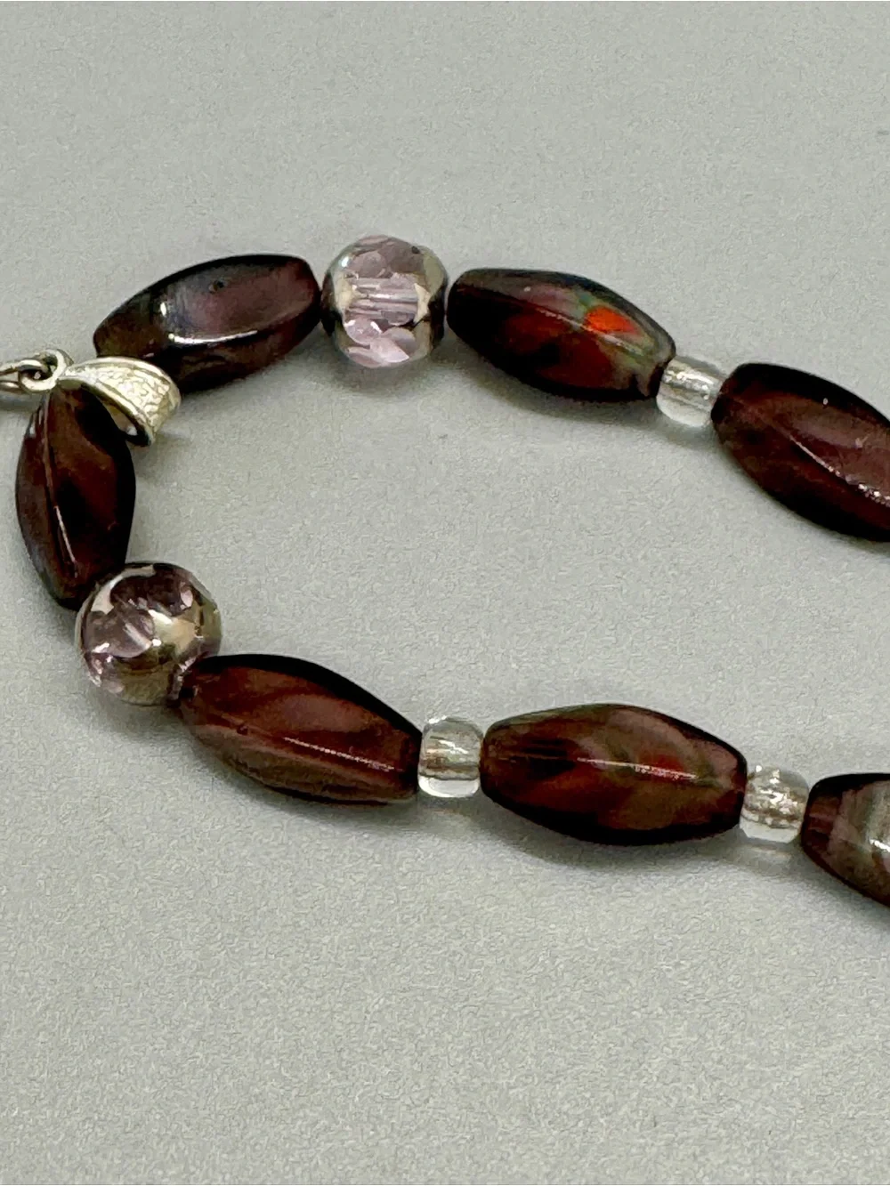 EUC Vintage Art Glass Beaded Necklace